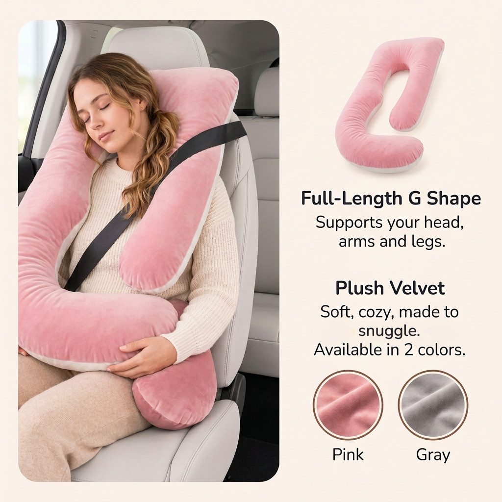 Full-Body Travel Pillow for Passenger Seat